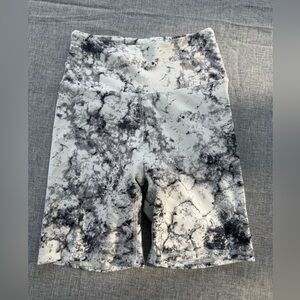 Balance Collection Black and White Marble Bike Shorts